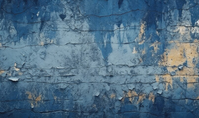 Textured dark blue old wall. Grunge concrete background. For banner, postcard, book illustration. Created with generative AI tools
