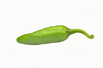 green chilly white background