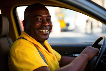 Friendly Cabby with a Radiant Smile