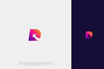 Initial Letter D with Arrow logo. Dynamic movement. logistic. Vector Illustration design template
