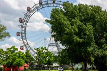 Ferris wheel in the Prater Park in Vienna