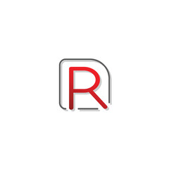 Modern looking R symbol, R sign vector, 3 D logo, brand logo, R luxury icon, unique R emblem