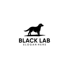 BLACK LABRADOR VECTOR ILLUSTRATION 