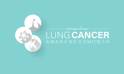Lung Cancer Awareness Calligraphy Poster Design  and Banner, background design template. November is  Lung Cancer  Awareness Month.