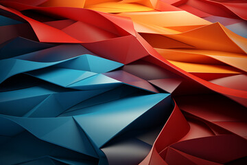 Obraz premium Abstract Background 3D shape wave colorful