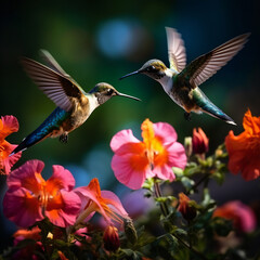 Fototapeta premium hummingbird, bird, nectar,