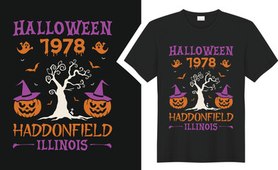 Halloween 1978 Haddonfield Illinois T shirt design. 