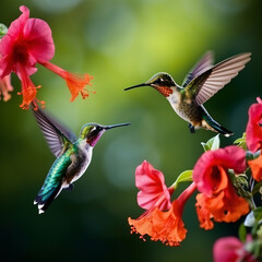 Fototapeta premium hummingbird, bird, nectar,