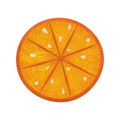 juicy orange round orange with white seeds inside cut in half