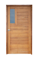 Wooden door on transparent background (PNG File)