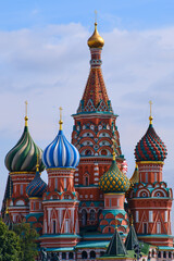 Fototapeta na wymiar Saint Basil's Cathedral on Red Square in Moscow, Russia. Saint Basil's Cathedral is one of the main symbols of Moscow.