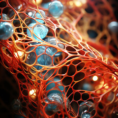  Intricate structure with alveoli. AI generated