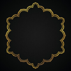 Golden luxury ornamental frame, Wedding, party, invitation background, Royal gold frame, antique, vintage gold style 124, abstract black gold.	