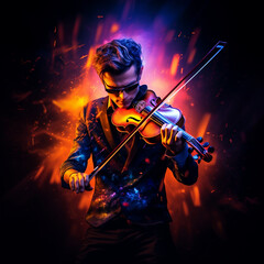 Fototapeta premium musician playing violin