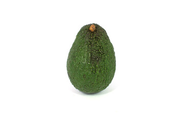 Whole avocado  isolated on white background