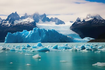 Representation of Perito Moreno glacier in Patagonia, Argentina - obrazy, fototapety, plakaty