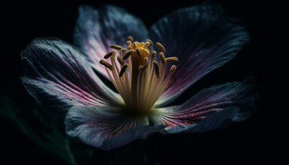 Freshness and beauty in nature a close up of a purple gerbera daisy generated by AI