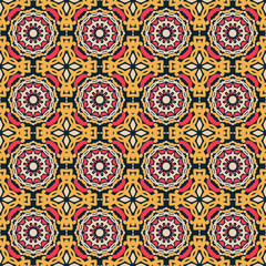 Vector ornamental seamless pattern. Vector illustration can be used for backgrounds, motifs, textile, wallpapers, fabrics, gift wrapping, templates. Design Paper For Scrapbook. Vector.