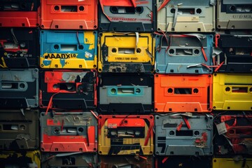 Assortment of cassette backgrounds