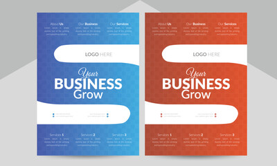 Professional & Modern Flyer Cover Design template for Development your business, vector file  layout