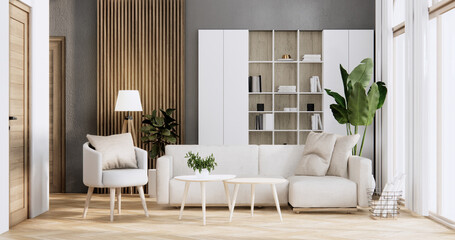Sofa furniture and modern room interior design minimal.