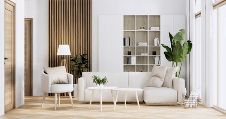 Sofa furniture and modern room interior design minimal.