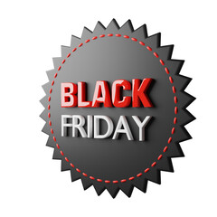 Black friday circle tag banner