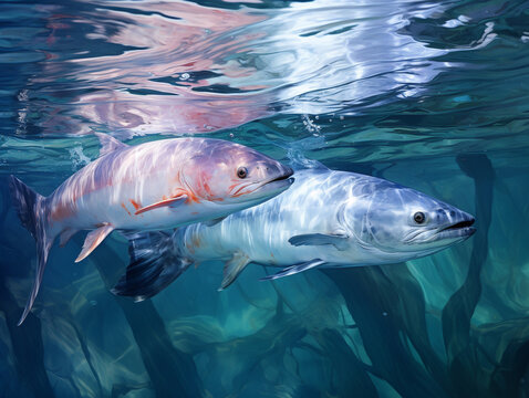 fish in the water UHD wallpaper Stock Photographic Image