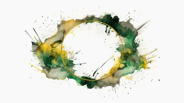 Artistic frame for design advertising placement and buzzy logo background generative AI