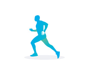 Fototapeta na wymiar Run Athlete Speed logo Body Design Vector Symbol Illustration stock illustration