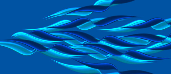  Waves digital flowing