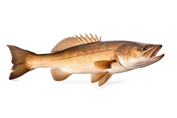 Fototapeta premium A codfish with an open mouth on a white background created with Generative AI technology