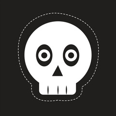 Ghost Skull For Halloween Vector Style.