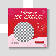 social media post ice cream template