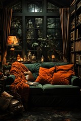 Interior Design during Halloween Event. Creepy Design.