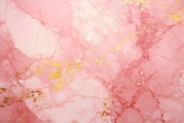 Pink Marble Background with Shiny Gold Pattern - Contemporary Design, Generative AI