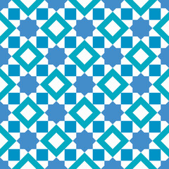 Seamless pattern. Color geometric figures. Based on arabic ornament.