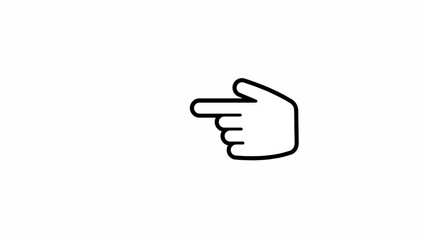 Video animation of cartoon hands moving back and forth on a white screen - Powered by Adobe