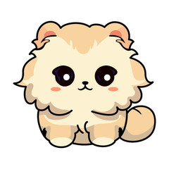 persian cat kawaii cute vector illustration