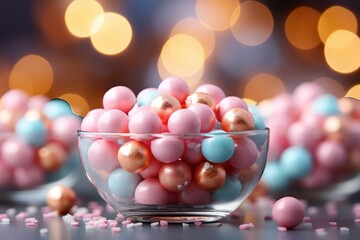 Colorful background with festive sweets.