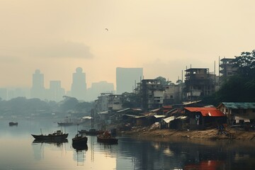 A cityscape of Abidjan. Generative AI