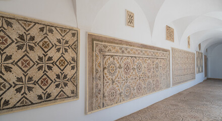 Entry to the archeological mosaics museum at Tunisia.