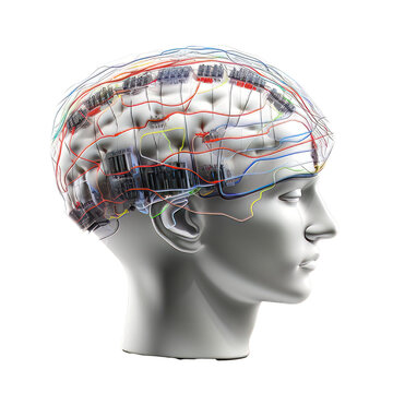 Medical electroencephalogram eeg isolated on transparent background. Concept of healthcare, medical and health.