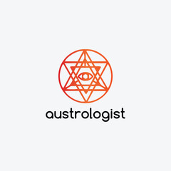 astrology logo design vector