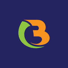 letters b text logo design vector
