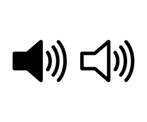 Speaker icon set. Loudspeaker icon vector. Sound symbol