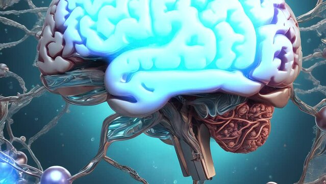 Brain of Human animation, 4K animation video footage.