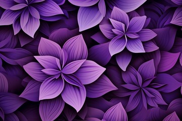 Abstract purple floral wallpaper background illustration. Generative AI
