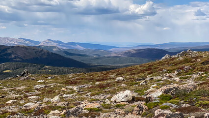 Top of Rocky Mountains at the Alpine Center in Rocky Mountain National Park