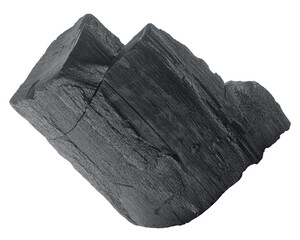 Coal isolated on white background, full depth of field